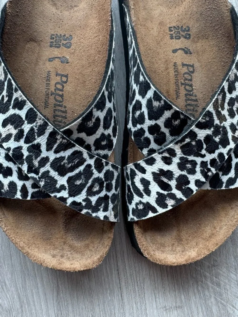 Birkenstock Papillio Daytona Leopard Print Platform Sandals Narrow EU39 US8-8.5